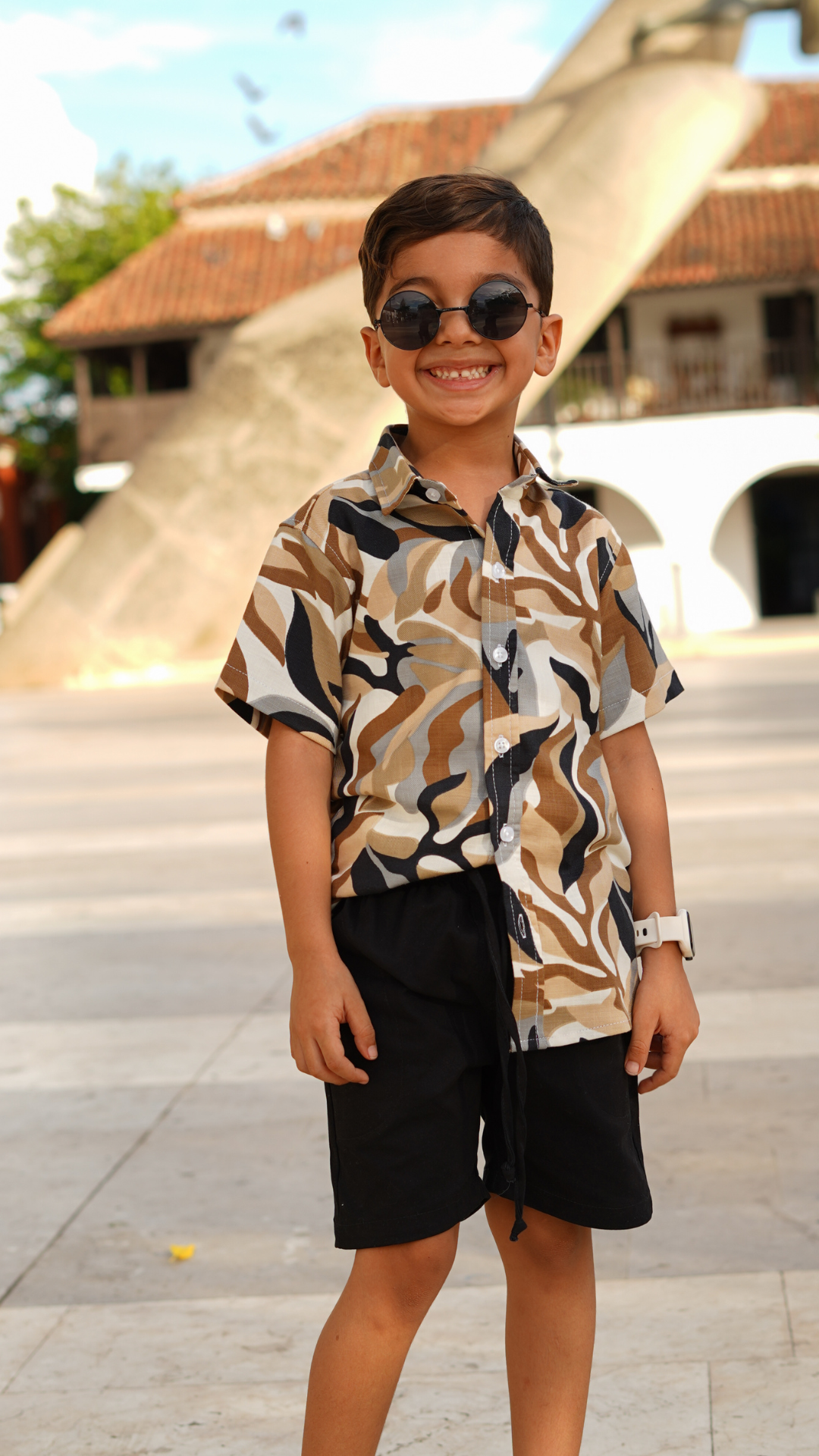 Conjunto camisa estampada