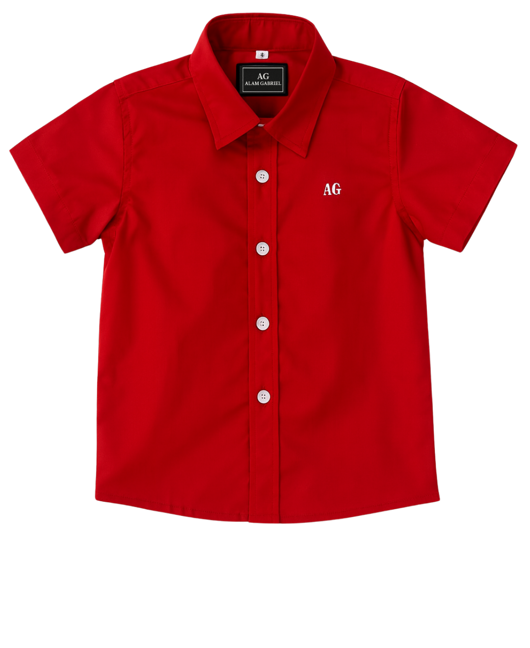 Camisa de niño manga corta roja