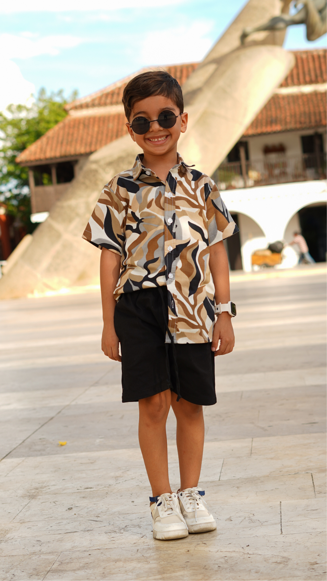 Conjunto camisa estampada