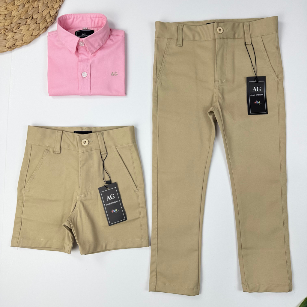 Set camisero pantalón bermuda y camisa.