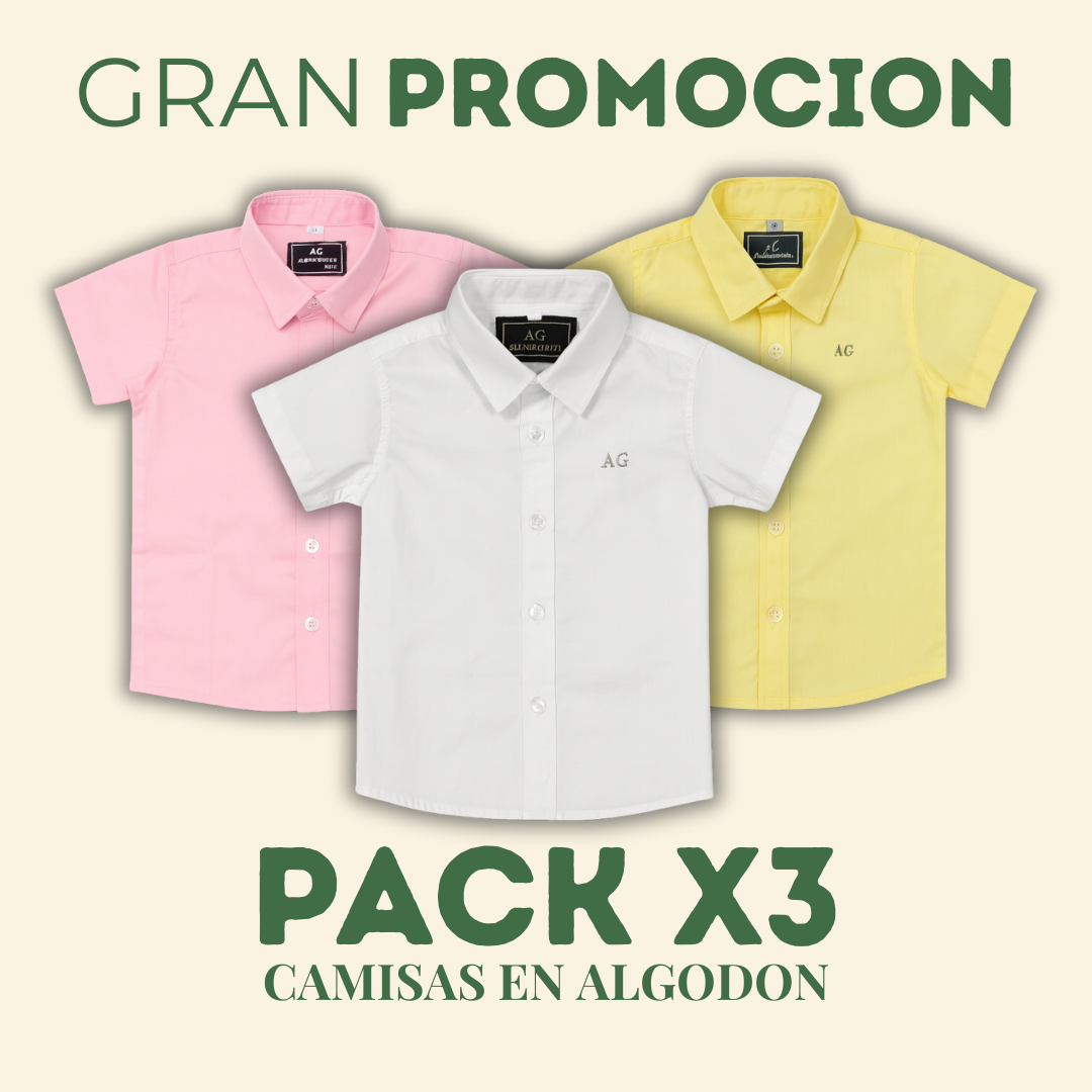 Set de 3 Camisas Opción 1