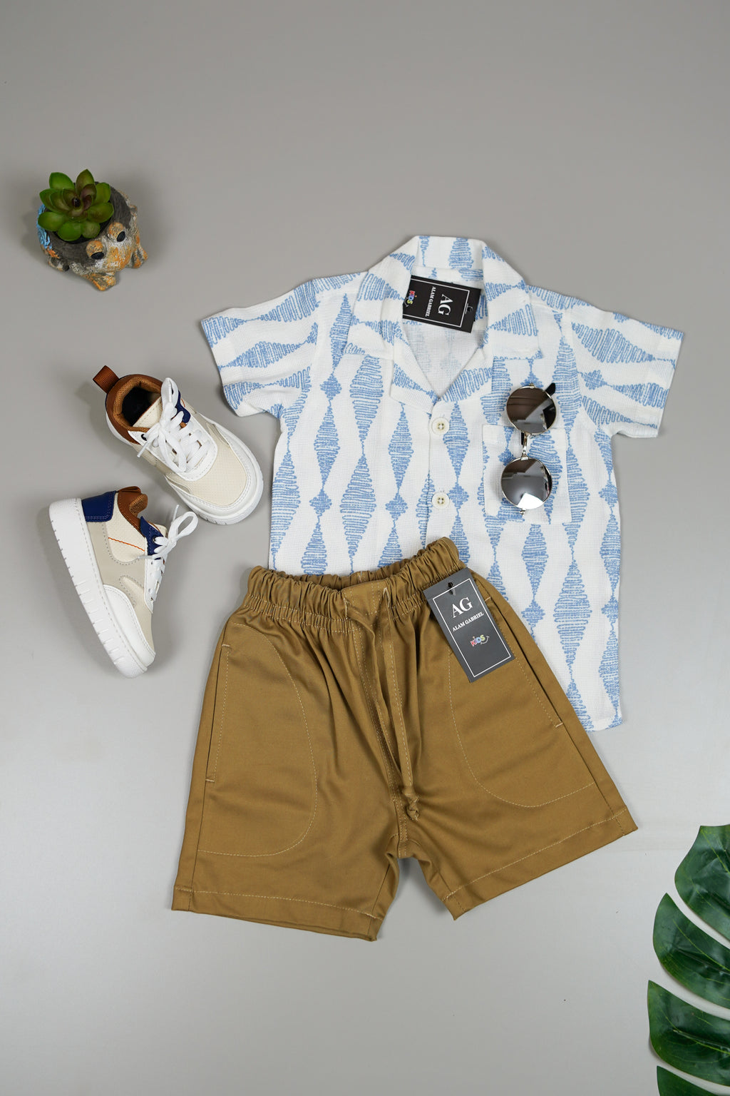 Conjunto Camisa Lino Estampada (OPCIÓN 4)