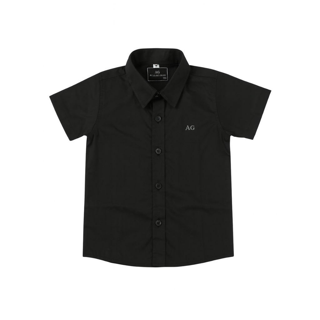 Set camisero pantalón, bermuda y camisa Negra