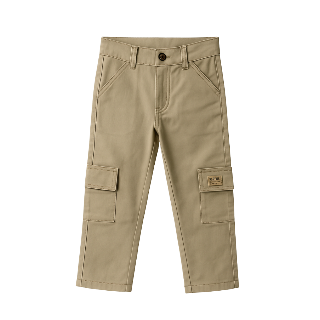 Pantalón Cargo Drill Beige