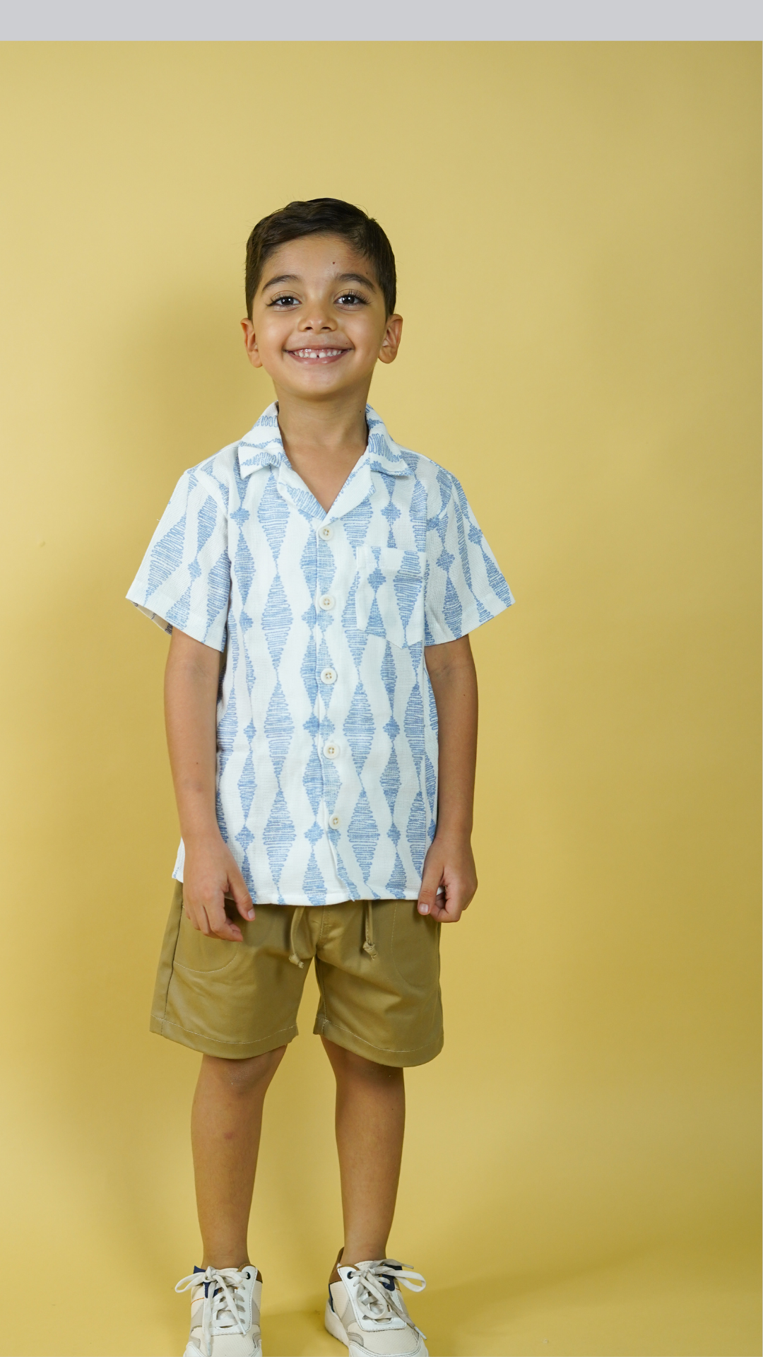 Conjunto camisa lino estampada
