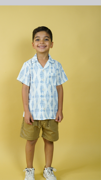 Conjunto camisa lino estampada