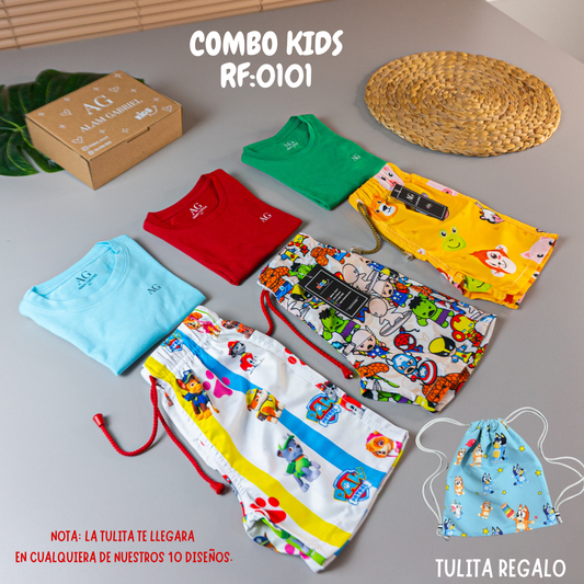 Combo X3 pantaloneta + básico. Ref: 0101