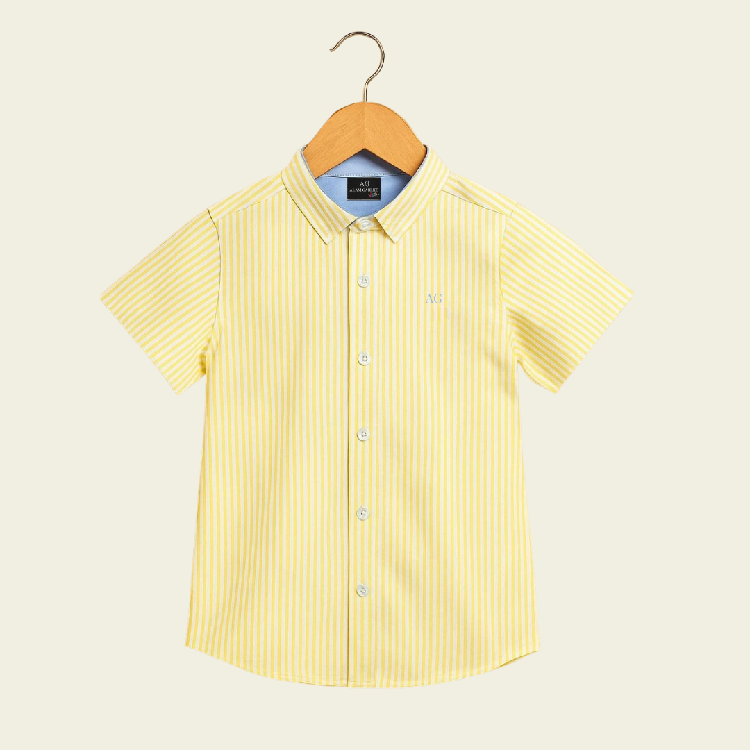 Camisa de líneas Amarillas