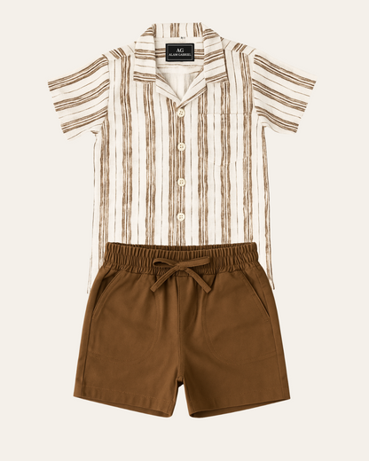 Conjunto Camisa Lino Estampada (opción 1)