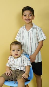 Conjunto camisa lino estampada