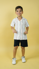 Conjunto camisa lino estampada
