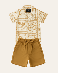 Conjunto Camisa Lino Estampada (opción 3)