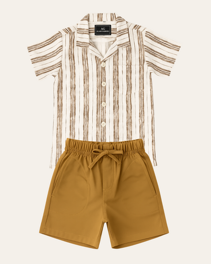 Conjunto Camisa Lino Estampada (opción 1)