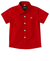 Camisa de niño manga corta roja