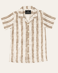 Camisa Texturizada Rayas Café