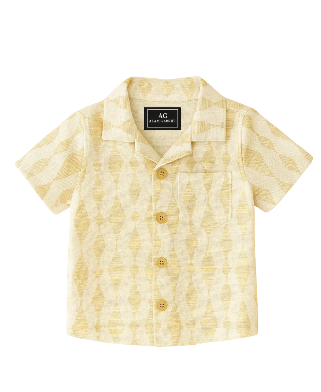 Camisa Lino Texturizada Remolino Beige