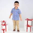 Camisa de líneas Azul