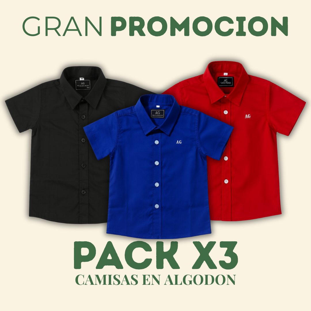 Set de 3 Camisas Opción 2