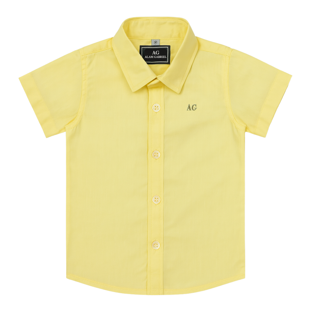 Set camisero pantalón bermuda y camisa Amarillo