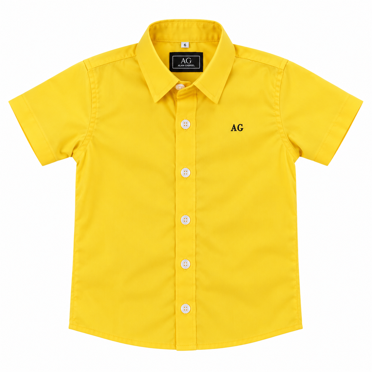 Camisa de niño manga corta amarilla