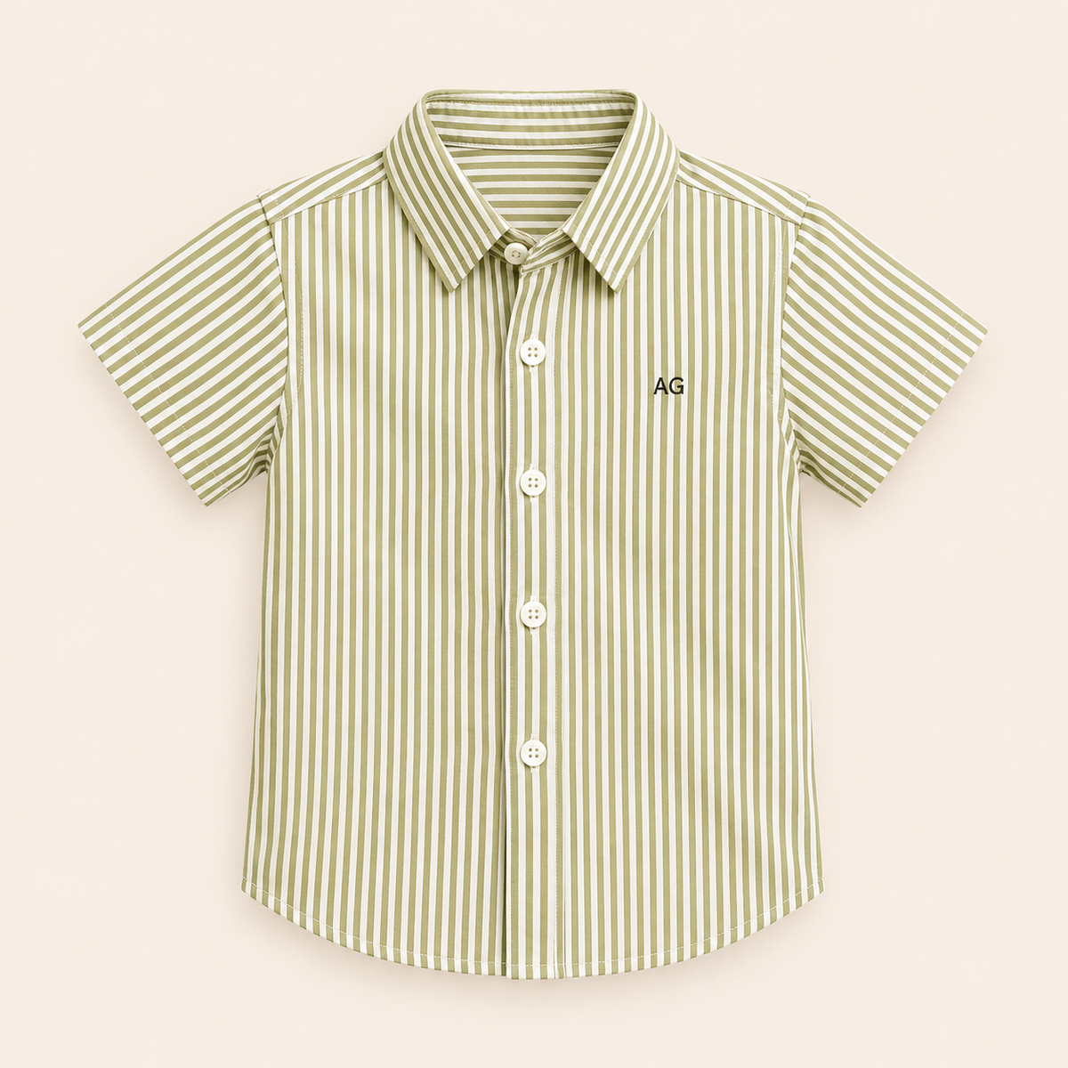Camisa rayas verde de Niño