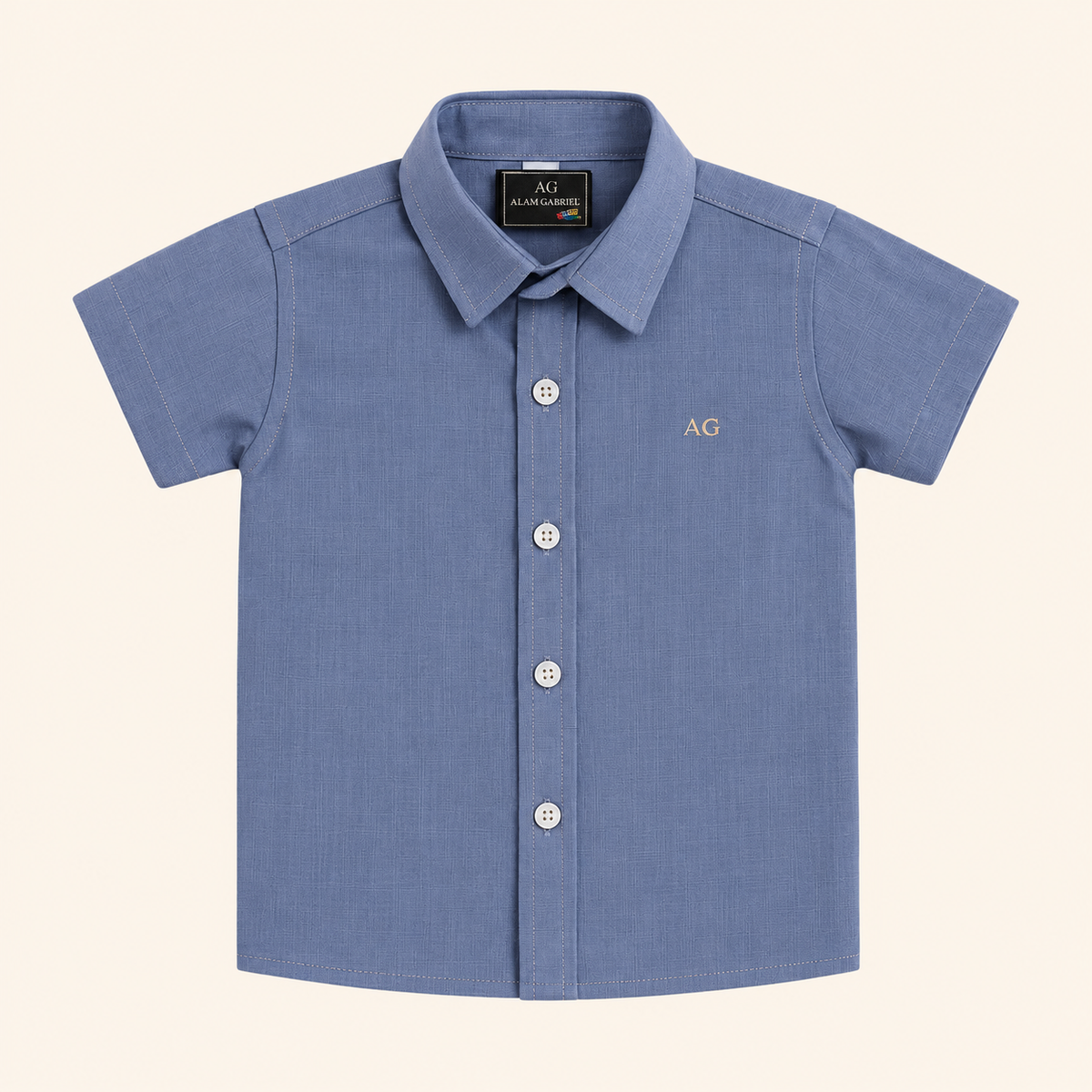 Camisa En Lino Milane Azul