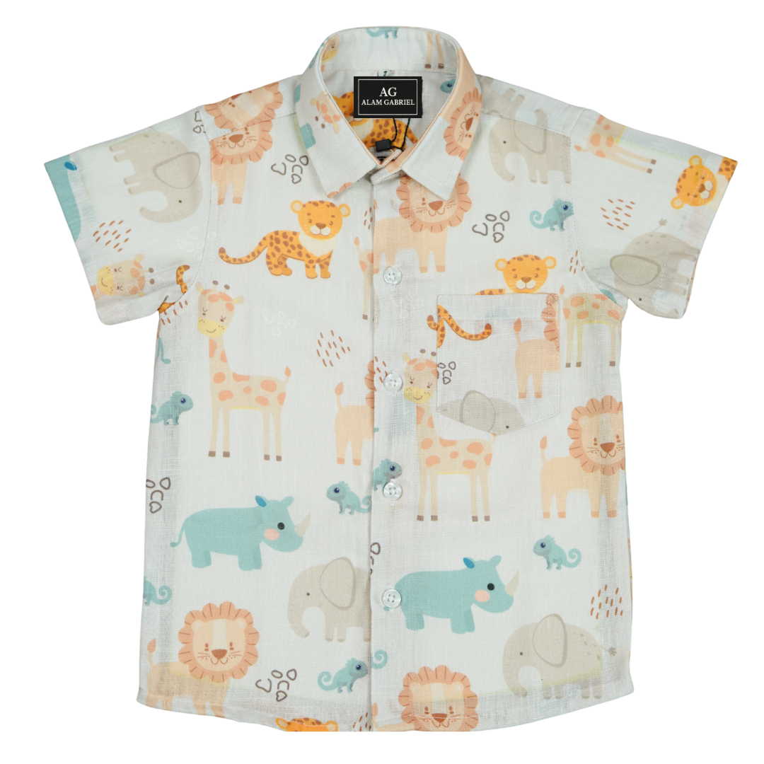 Camisa Lino Texturizada Safari
