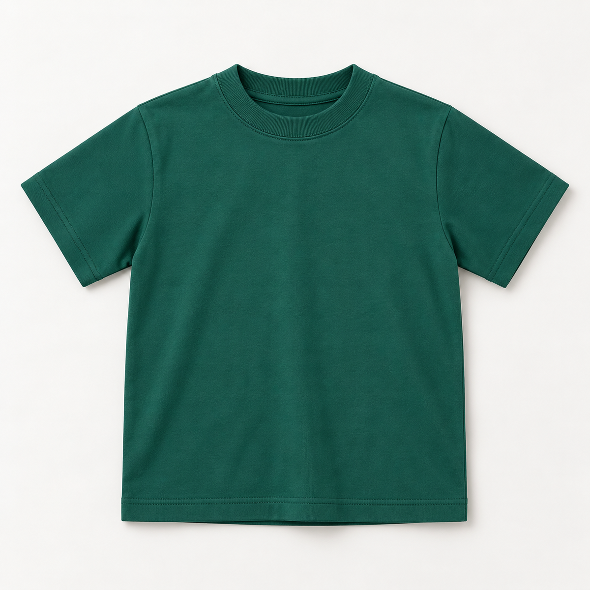 Camiseta Tela Pesada Verde Botella