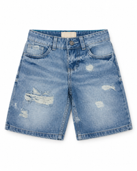 Bermuda Jeans Rígida Celeste