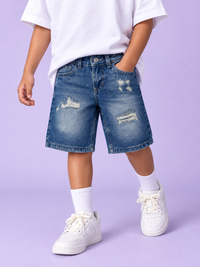 Bermuda Jeans Rígida Índigo