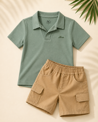 Polo Bose Verde  + Bermuda Cargo