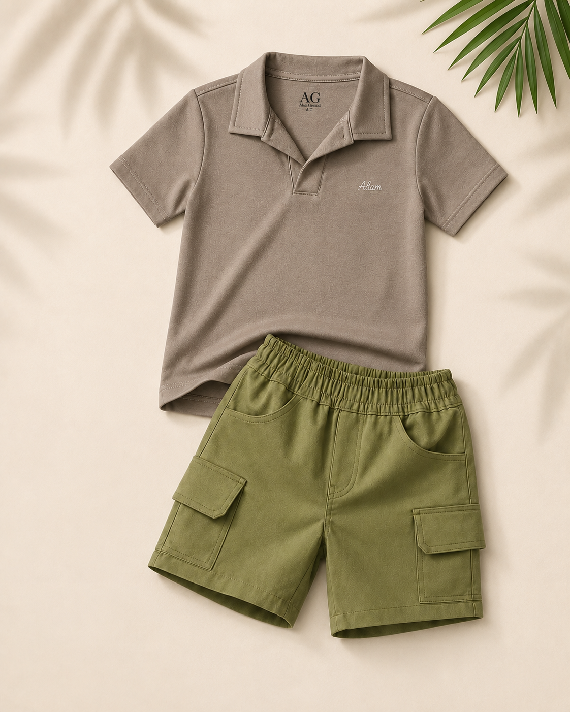 Polo Bose Gris claro + Bermuda Cargo