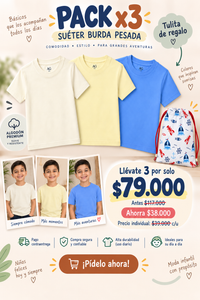 Pack x3 Suéter Burda Pesada AG