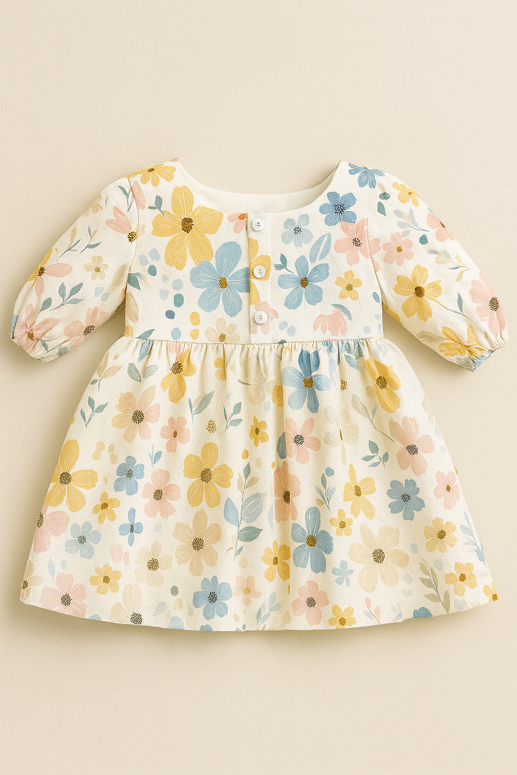 Vestido De Niña Flores Pastel