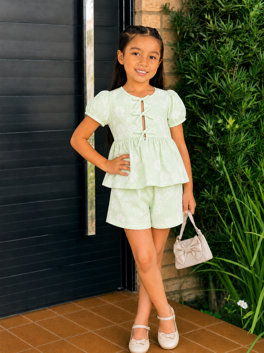 Conjunto Nube Verde Pastel