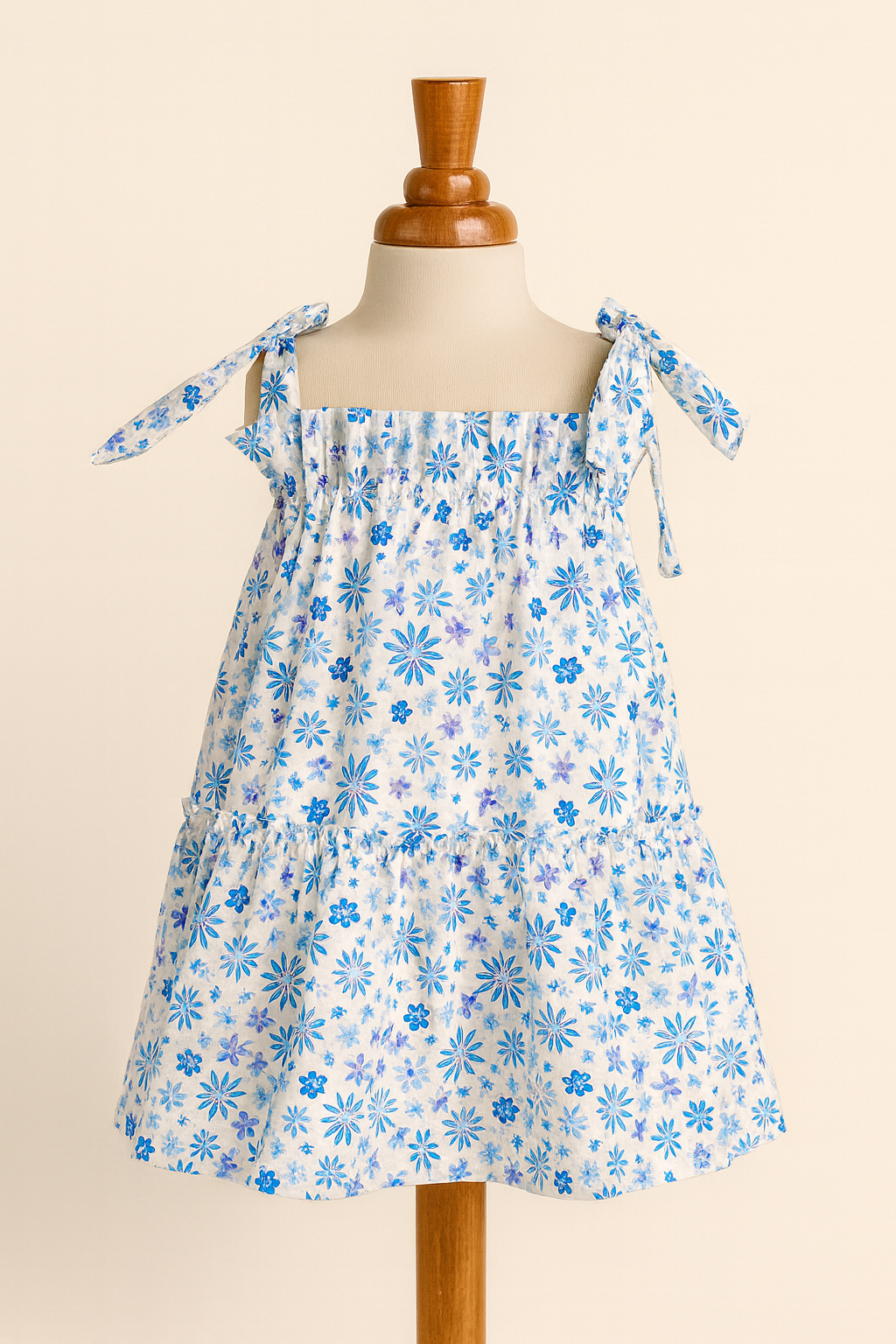 Vestido de Niña Flores Azules
