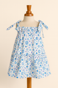 Vestido de Niña Flores Azules