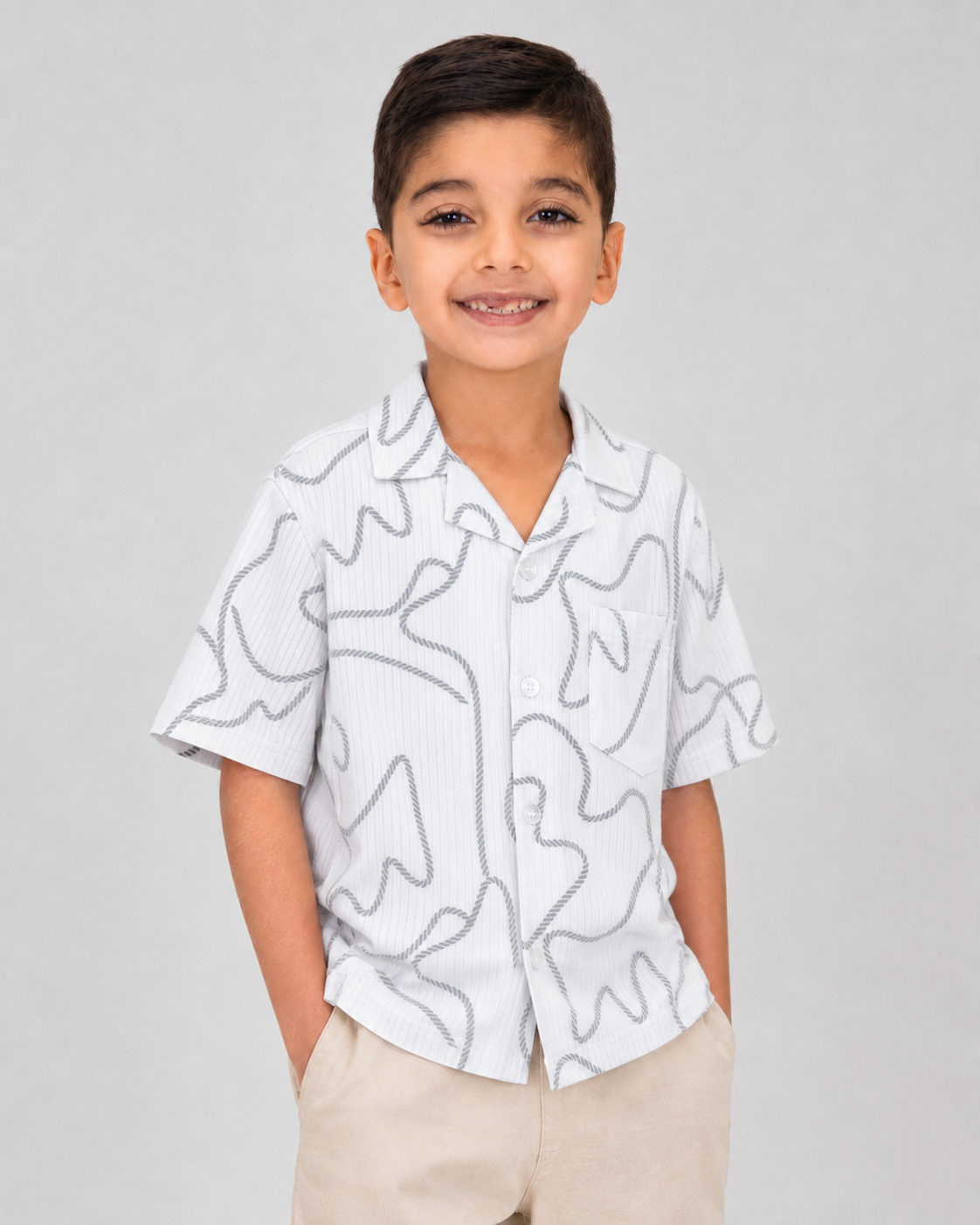 Camisa Travesía - Líneas Gris