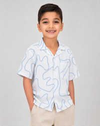 Camisa Travesía - Líneas azul
