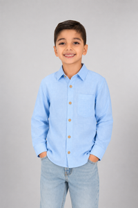 Camisa De lino AG Celeste