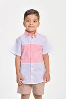 Conjunto camisa dos bloques rosado