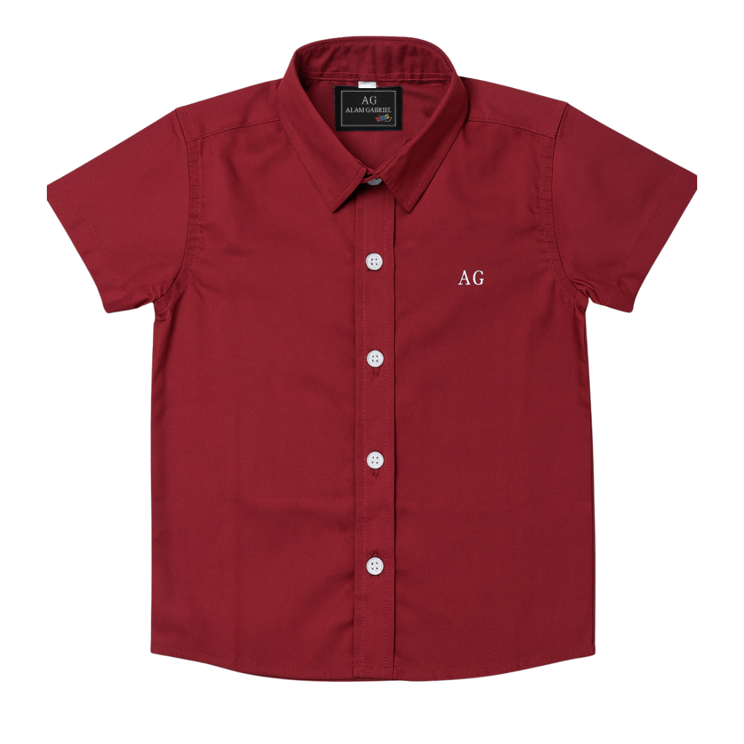 Set camisero pantalón Negro, Bermuda Negra y Camisa Vinotinto