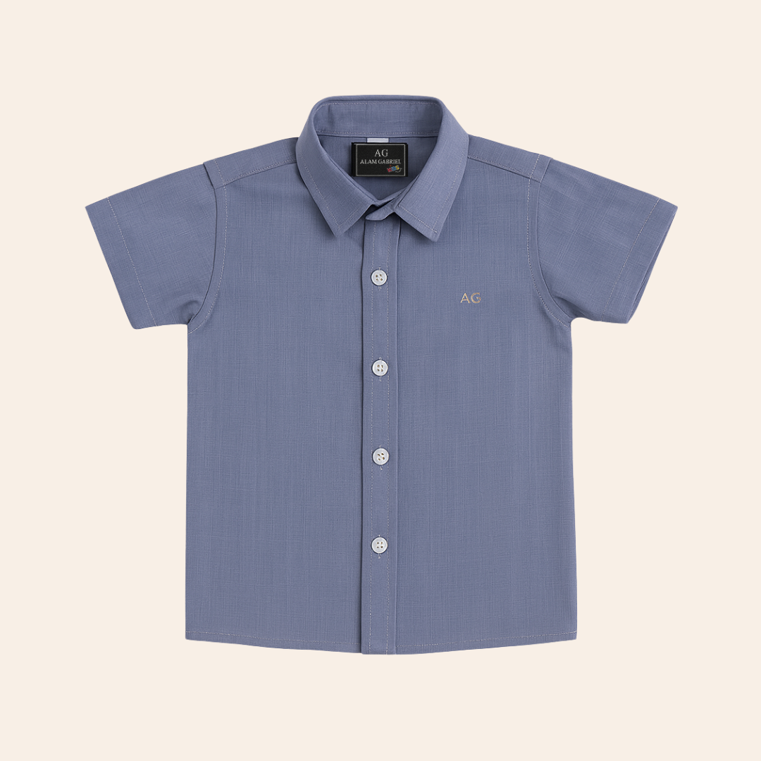 Camisa En Lino Milane Azul