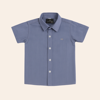 Camisa En Lino Milane Azul