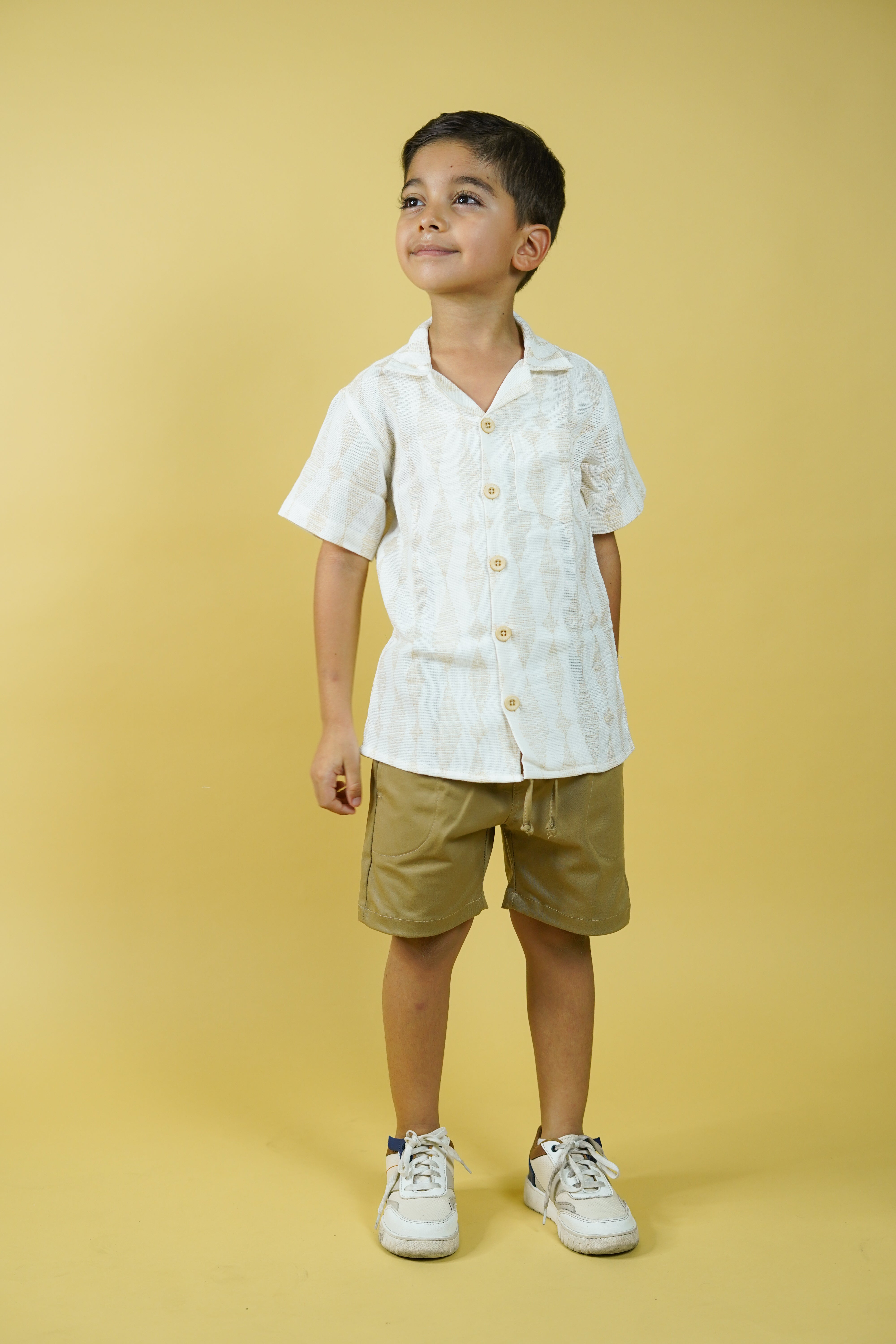 Conjunto camisa lino estampada