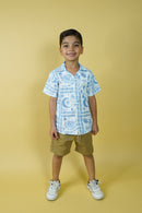 Conjunto camisa lino estampada