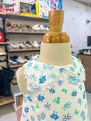 Vestido En Lino Laura Flor Azul