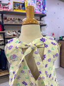 Vestido En Lino Laura Flor Morada