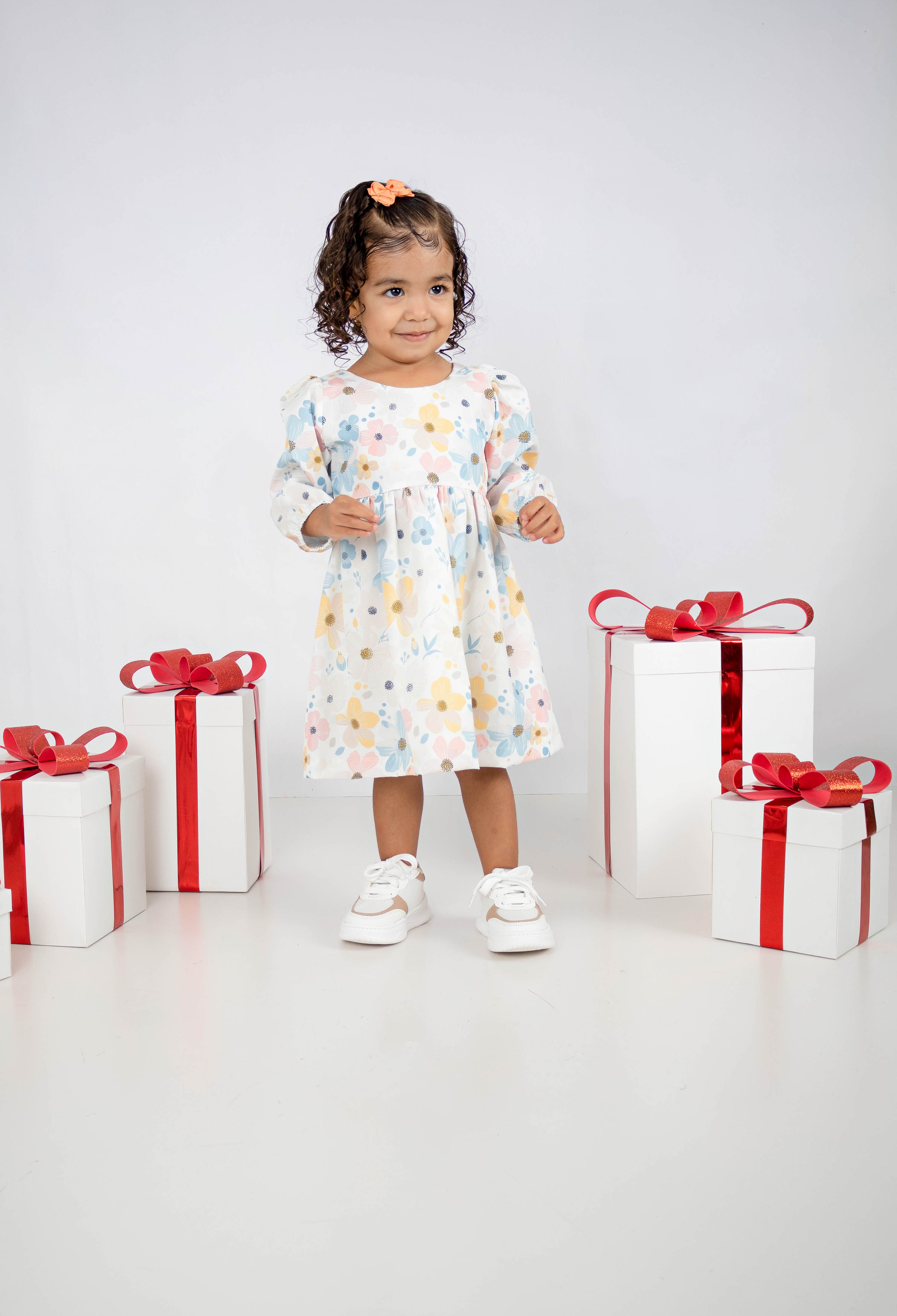 Vestido De Niña Flores Pastel