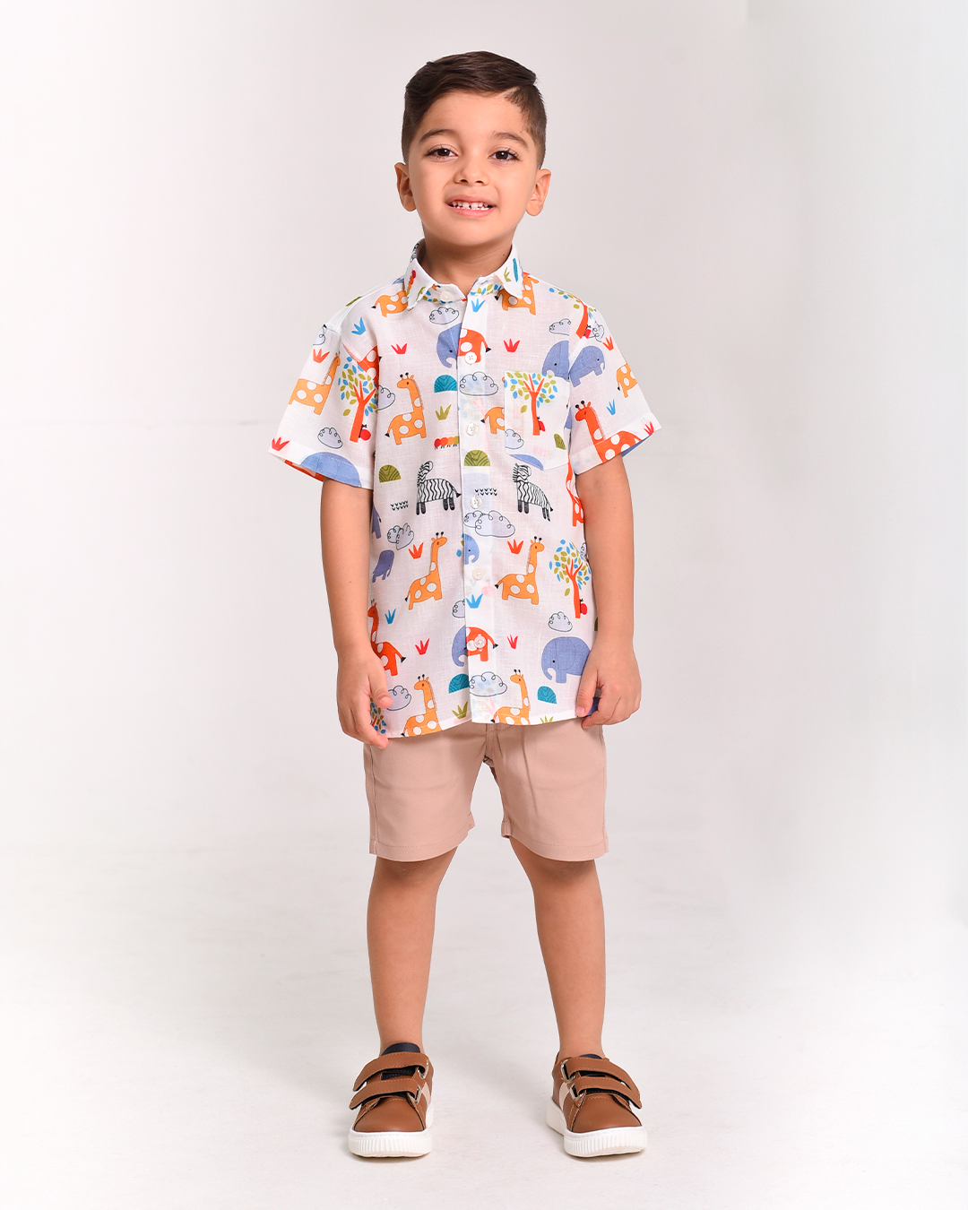 Conjunto camisa lino safari